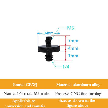 Conversion Screw Dual Nuts Tripod Mount 1/4toM4 M5 M6 M8 M10 Inch Projector Bracket Adapter Converter for DSLR Camera Tripod Acc