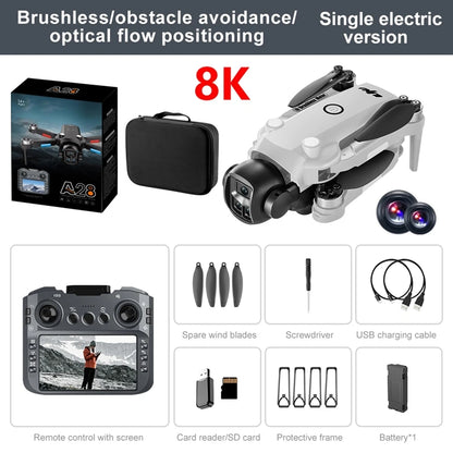 2026 V156 MAX Drone 8K HD 5G WIFI GPS Screen RC Dual Camera Intelligent Obstacle Avoidance Brushless Power Toys Drone Gift 2026