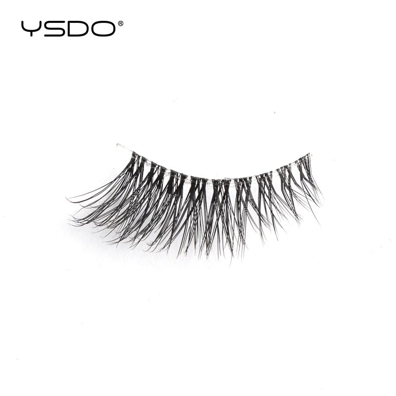 YSDO 5/10 Pairs Half Lashes Cat Eyelashes Soft Natural Clear Band False Lashes Natural Wispy Faux 3d Mink Eyelashes Makeup Tools