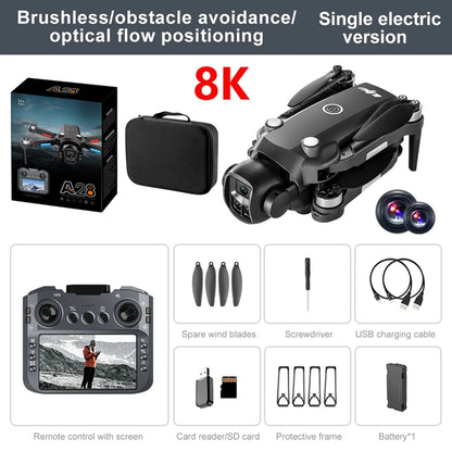 2026 V156 MAX Drone 8K HD 5G WIFI GPS Screen RC Dual Camera Intelligent Obstacle Avoidance Brushless Power Toys Drone Gift 2026