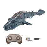 RC Dinosaur for Kid Remote Control Mosasaurus Simulation Model with Light Spray Summer Water Swimming Pool Lake Bathroom Boy Toy