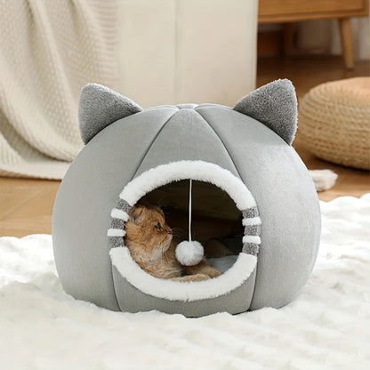Deep Sleeping Cat Bed Cave Nest With Soft Mat Bed For Cats Pet Products Bag Sofa Pet House Dog Basket Tent Bearded Cama Para