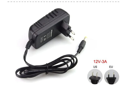 12 Volt Power Supply Transformer, AC 110V 220V  To DC 12V, EU US Power Adapter, Power Source Charger Converter DC12V 1A 2A 3A LED Driver