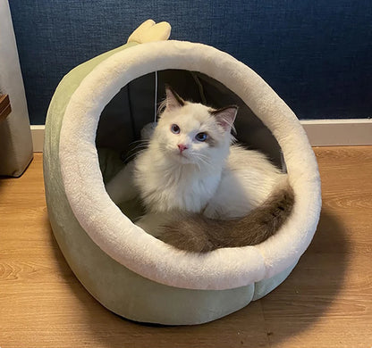 Deep Sleep Cat Bed, Cartoon Pet Bed, Foldable Removable Washable Pet Sleeping Bed for Small Dog, Mat Bag Cave, Cats Bed