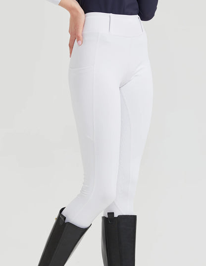 Spring and Summer Women's Knitted High-Stretch Slim-Fit Silicone Grip Riding Pants, Breathable