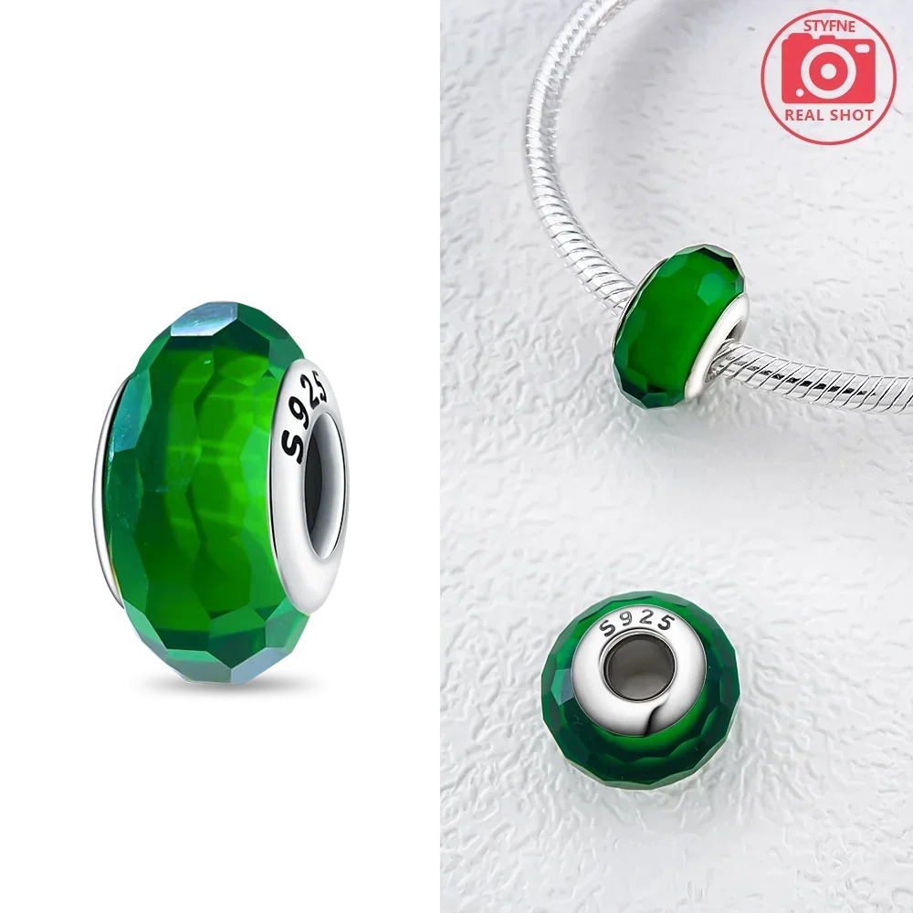 Silver 925 Colorful Flower Series Murano Glass Beads Charm Fit Original Bracelet Murano Glass DIY for Women Jewelry Gift