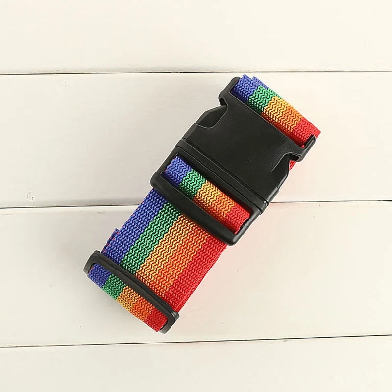 Straight Shaped Luggage Straps for Suitcase, Polyester Luggage Belt with Adjustable Release Buckle Travel Accessory