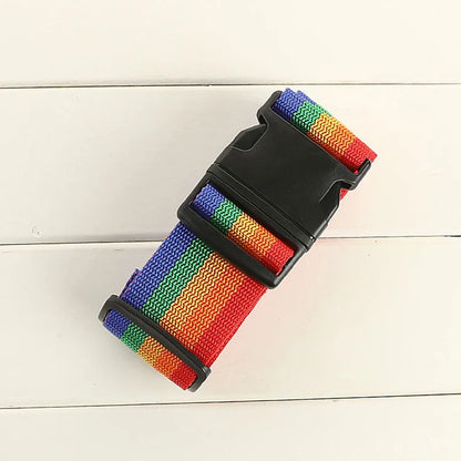 Straight Shaped Luggage Straps for Suitcase, Polyester Luggage Belt with Adjustable Release Buckle Travel Accessory