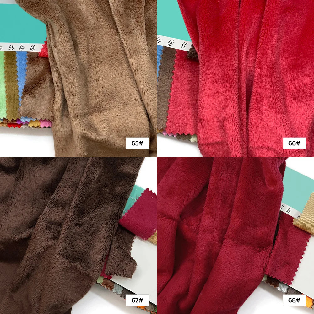 45x50cm 34~66# Plush Fabric For Sewing 5mm Pile Length 100 Polyester Hair Material For Popular Cotton Dolls DIY Handmade Fabric
