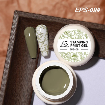 AS Esmalte de uñas de estampado de 5ml, colores, barniz de impresión de uñas para placa de estampado, lacas de impresión en blanco y negro, no kit