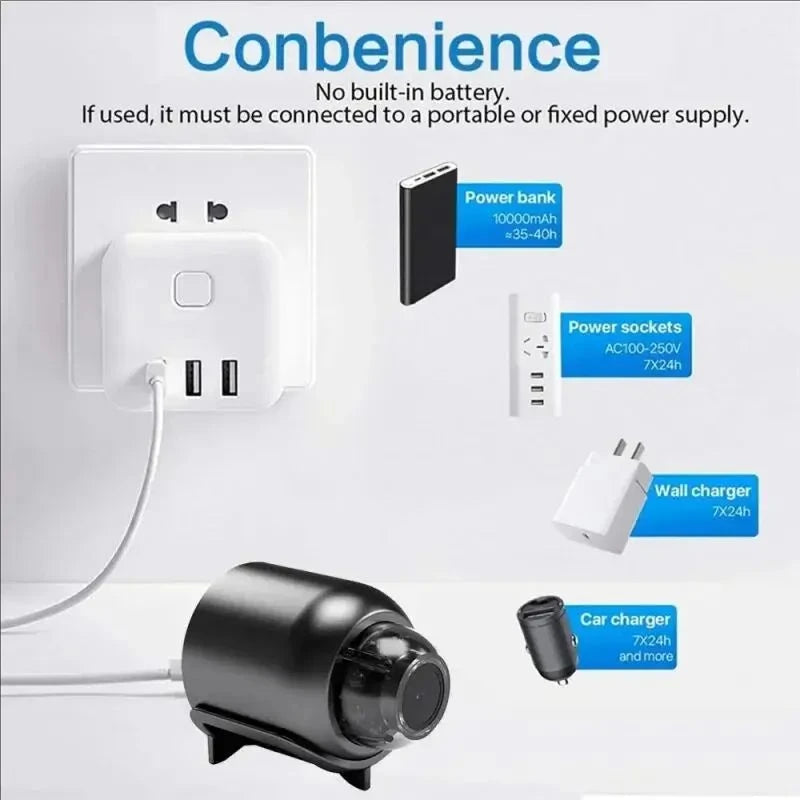2.4G WiFi Camera Small Remote Monitoring Wireless Survival Camera Home Security Small Night Vision Network Camera