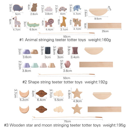 Montessori Sensory Toys Stacking Toys for Baby Forest Houses Replica Wooden Forest Blocks Early Childhood Education Game Gift