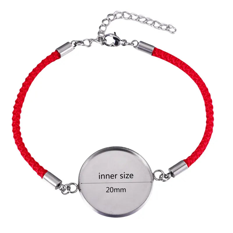 4Pcs/lot, Stainless Steel Cabochon Bracelet Base, 20mm Cameo Settings Bracelets, Bezel Blanks, DIY Jewelry Making Bracelet Findings