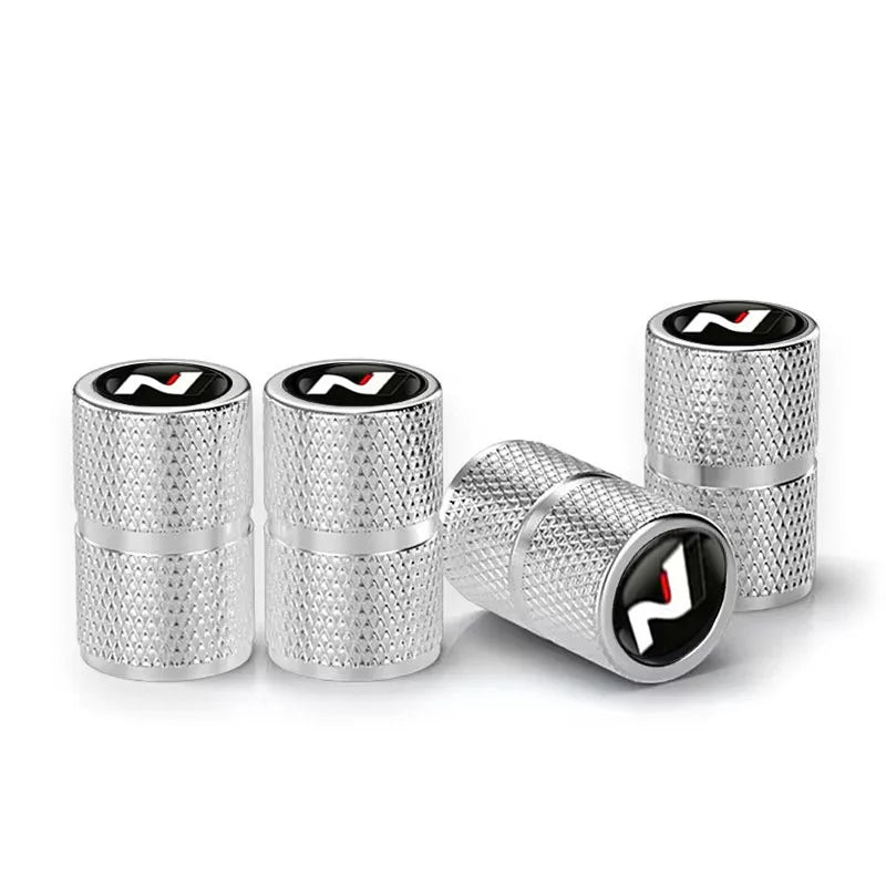 4Pcs Car Wheel Tire Valve Caps Air Stem Covers For N Line Sonata Tucson Azera Elantra Veloster Kona Santa Accessories