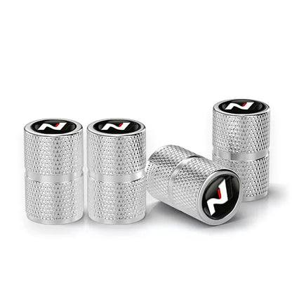 4Pcs Car Wheel Tire Valve Caps Air Stem Covers For N Line Sonata Tucson Azera Elantra Veloster Kona Santa Accessories