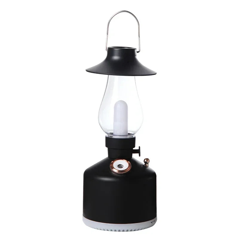 Nuevo humidificador de aire con lámpara retro de vela, difusor de aroma inalámbrico, aceite esencial recargable, 7 luces de colores, niebla fría para el hogar
