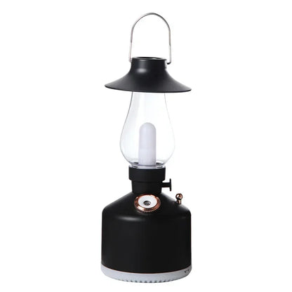 Nuevo humidificador de aire con lámpara retro de vela, difusor de aroma inalámbrico, aceite esencial recargable, 7 luces de colores, niebla fría para el hogar