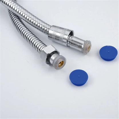 1.5/2M Black/Silver SUS 304 Flexible Shower Hose Long Bathroom Shower Pipe Extension Water Pipe Pull Pipe Bathroom Accessories