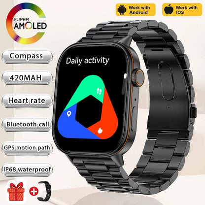 NEW Fashion Built-in 6 Stars GPS Position Smart Watch, Women 2.01'' AMOLED HD Screen IP68 Waterproof Sport  Bracelets For Ladies