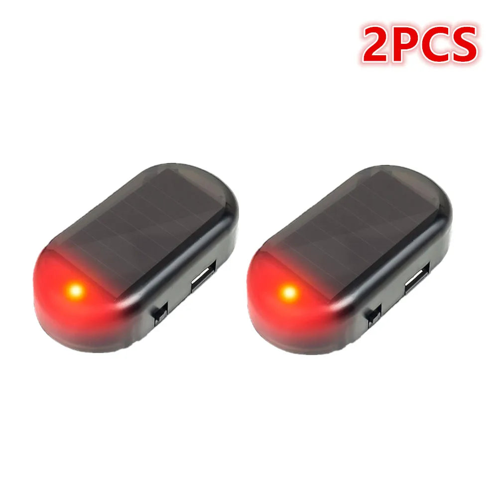 1/2/3/5X Car Fake Security Light Solar Powered Simulated Dummy Alarm Wireless Warning Anti-Theft Caution Lamp LED Flashing Light