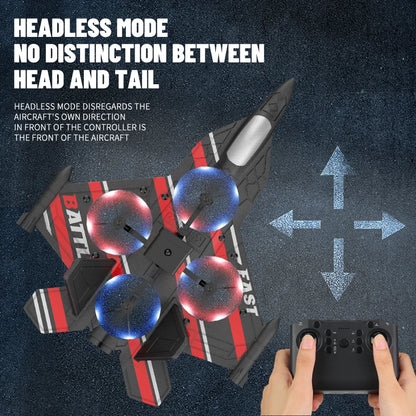 Aircraft RC Plane with Camera Remote Control Helicopter Obstacle Avoidance Fighter 2.4G Airplane EPP Foam Kids Christmas Toys