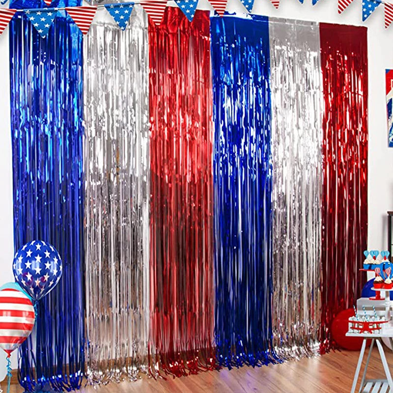 2/3M Party Background Wedding Decoration Foil Fringe Curtain Sequin Bachelorette Photo Backdrop Wall Curtain Birthday Baby Shower