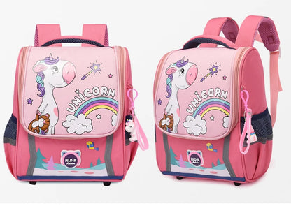Cute Girls Unicorn Backpacks For Boys 1-3 Grade Cartoon Orthopedic Waterproof Backpack Kindergarten School Bag Mochila Escolar