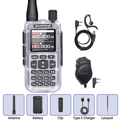 BAOFENG MINI 5 Walkie Talkie Batería 2200mAh Programación Bluetooth por APP Doble PTT Largo Alcance Nuevo Modelo UV-5R MINI Radioaficionado