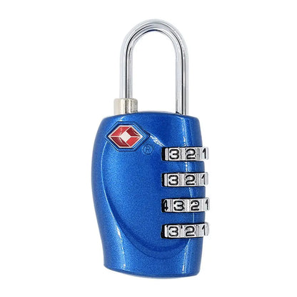 High Security TSA Customs Lock Overseas Customs Clearance Trolley Luggage Suitcase Backpack Password Padlock with Steel Cable