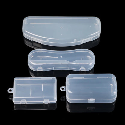 Various Shapes Plastic Transparent Storage Box, Small Items Sundries Organizer Case, Jewelry Earrings Rings Beads Container Tools