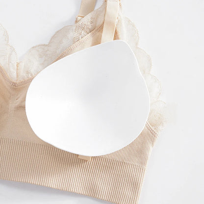 Wireless Front Open Nursing Bra Soft Lace Breathable Seamless Maternity Breastfeeding Bras Maternal Support For Pregnant Women