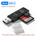 2 In 1 USB 3.0 2.0 Micro SD TF Card Reader High Speed Data Transmission up to 5Gbps Multiple Compatibility for PC Laptops Camera