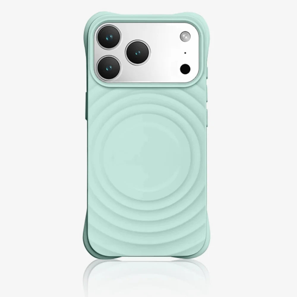 Shockproof Water Ripple Magnet Case For iPhone 17 Air 16 15 14 13 Pro Max Plus For Magsafe Candy Silicon Protective Velvet Funda