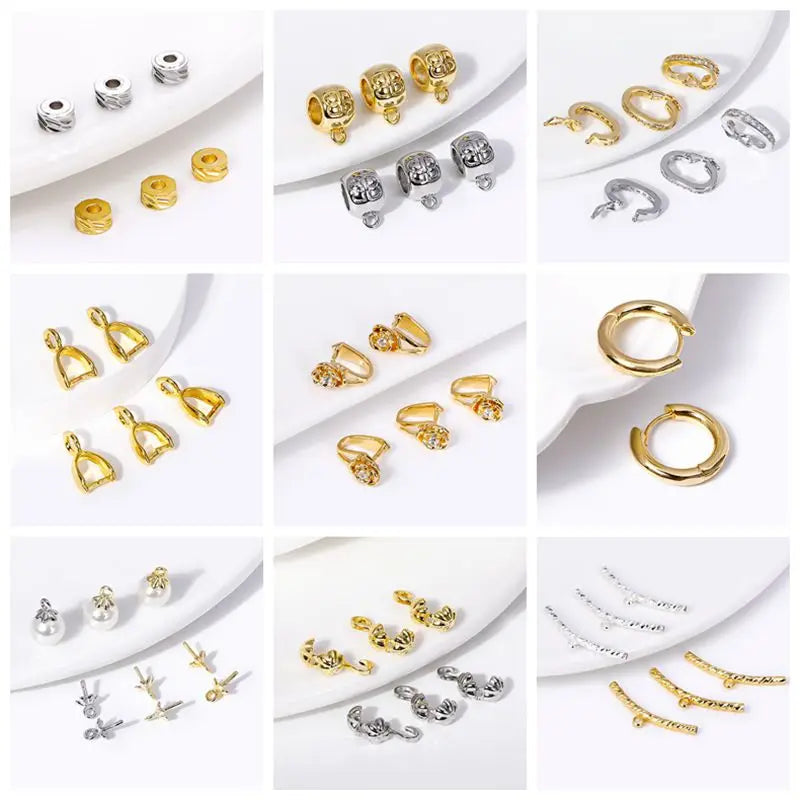 1/3/5Pcs/lot, 18K Gold Plated Round Extension Chain For Jewelry Making, Brass Extended Tail Chain, DIY Necklace Accessories
