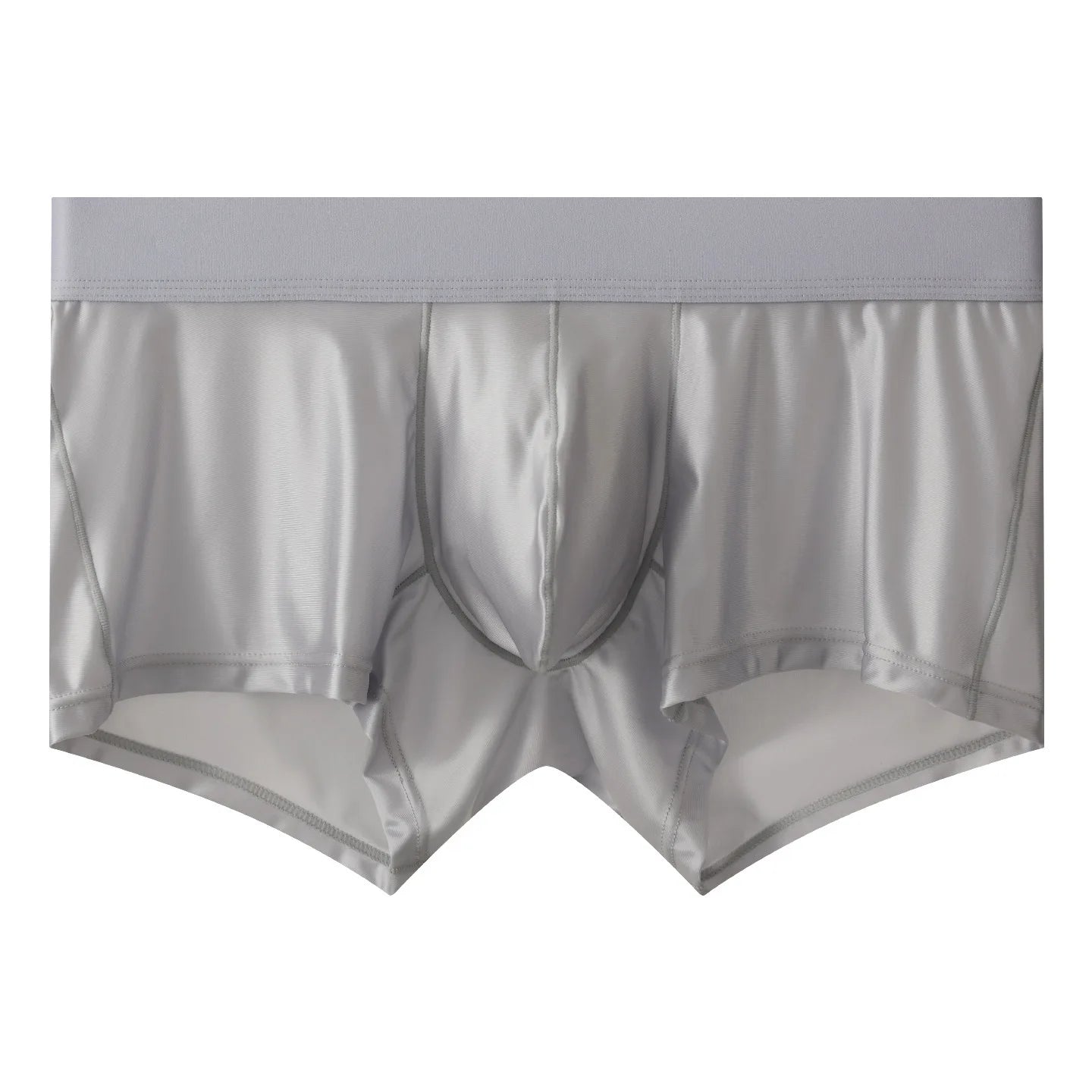 Men's Underwear Boxer Shorts, Solid Slim Nylon Panties, Cueca Middle Waist JJ Pouch Underpants, Male Boxers, Ropa, Plus Size M-XXL