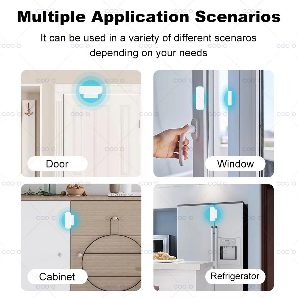 Tuya Zigbee Door Sensor Window Contact Sensor Open Closed Detector Smart Home Alarm Security Protection works with Smart Life