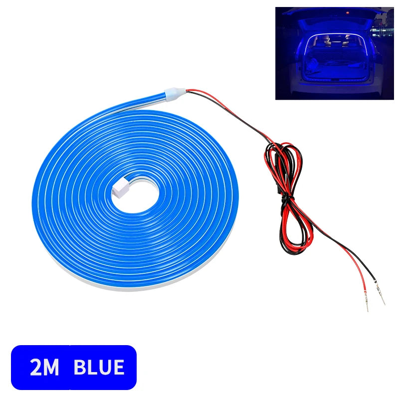 12V DIY environment light strip, car trunk LED light strip, high brightness, used for interior decoration of vehicles, tailgate