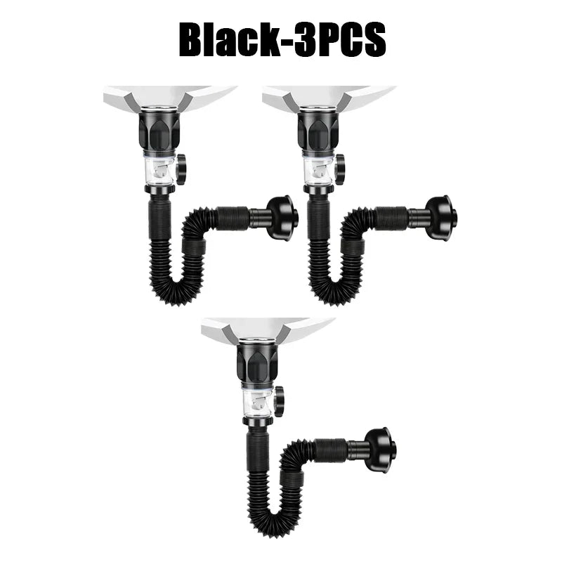 Universal Bathroom Washbasin Anti Blockage Drain Pipe Flexible Stretchable Deodorant Strainer Pipeline Accessories
