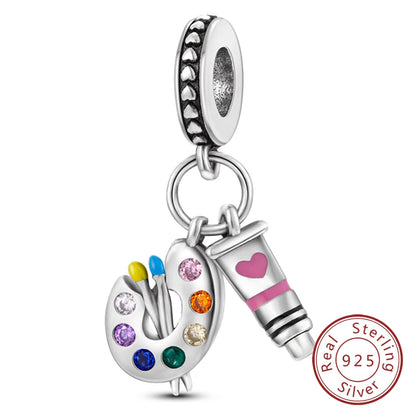 Dijes de plata de ley 925 originales, abalorios de cristal de vino, taza de café, dije colgante para pulseras de mujer, joyería DIY, regalo