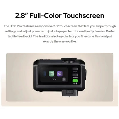 Godox iT30Pro iT30 Pro C/N/S/F/O 2.8" Touchscreen Pocket Flash TTL Auto-Exposure 2.4G Wireless on Camera Flash
