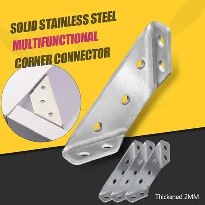 Corner Brackets, Stainless Steel Furniture Angle, Shelf Connector, Cabinet Support Fixing Frame Corner Brace