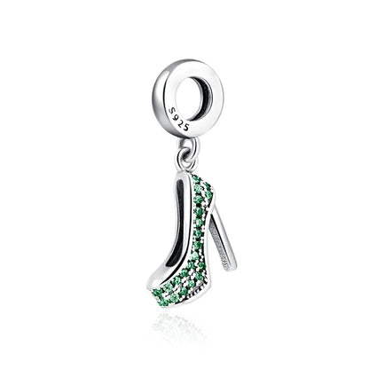 Pink Bead Bag Perfume Lipstick high heels Pendant fit Original Bracelet Accessories DIY Jewelry Women 925Silver Gift Trunk Charm
