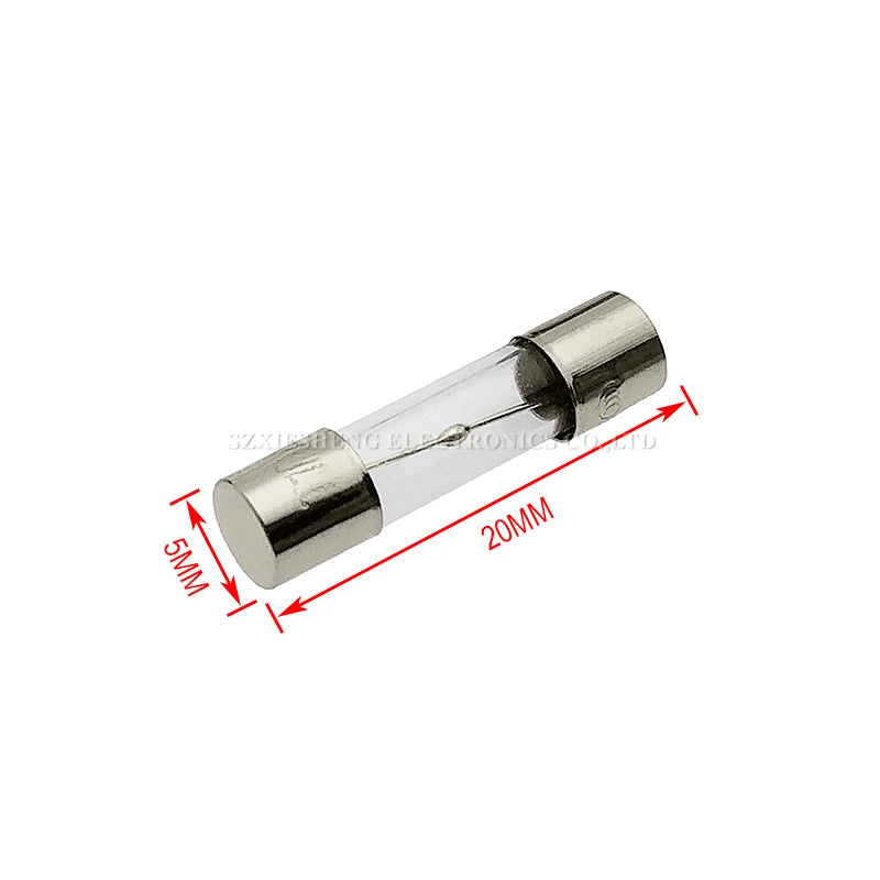 10PCS, 5*20/6*30MM Slow-Blow Glass Tube Fuse, T0.5A 1A 1.25A 1.5A 1.6A 2A 2.5A 3.15A 4A 5A 6.3A 7A 8A 10A 15A 20A Time-Delay Fuses