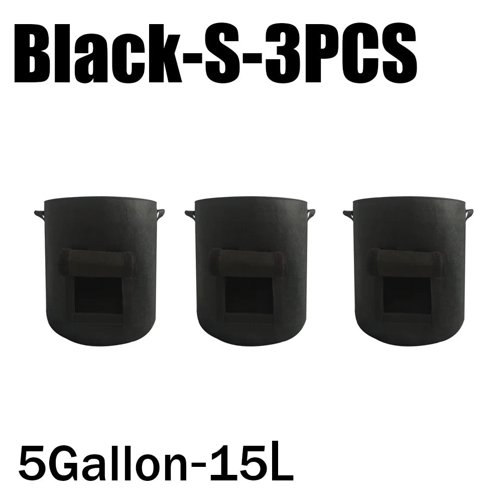 3Styles Felt, plant grow bags, nonwoven fabric garden potato pot, greenhouse vegetable growing bags, moisturizing vertical tools