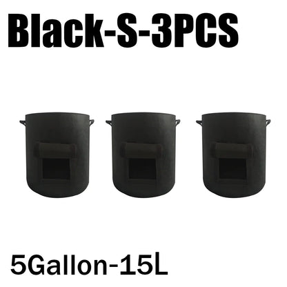 3Styles Felt, plant grow bags, nonwoven fabric garden potato pot, greenhouse vegetable growing bags, moisturizing vertical tools