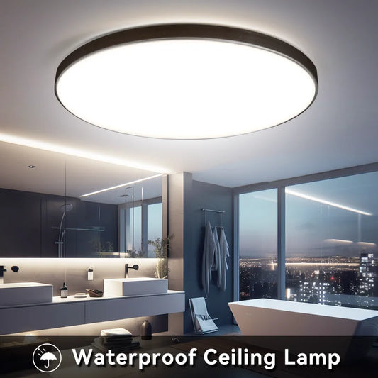 Waterproof Bathroom Lamp Ceiling LED Ceiling Lights 18W 30W 40W Round LED Ceiling Lamp For Kitchen Living Room Toilet Room 220V