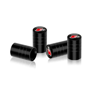 4 unids tapa de válvula de coche, tapas de válvula de rueda, cubierta antipolvo, accesorios de neumático para Audi S line Sports A1 A3 A4 A5 A6 A7 A8 Q2 Q3 Q5 Q7 TT S5 S3 S4
