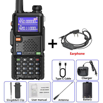 Baofeng UV-5RM Walkie Talkie Long Range Wireless Copy Frequency Two Way Radio Type-C Charger Upgraded UV 5R Full Band Transceiver