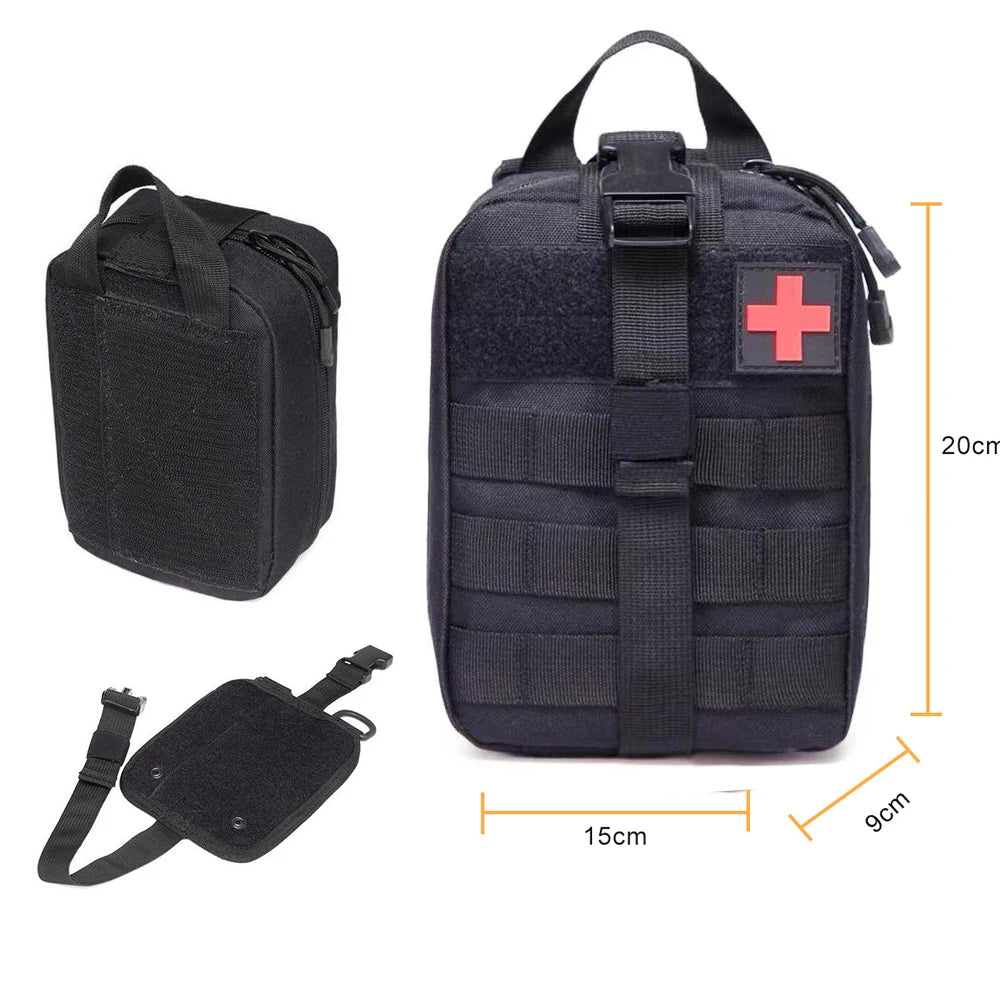 First Aid Kit Tourniquet Molle Survival Set Pouch Nursing Holder Scissors Bag Outdoor Equipment