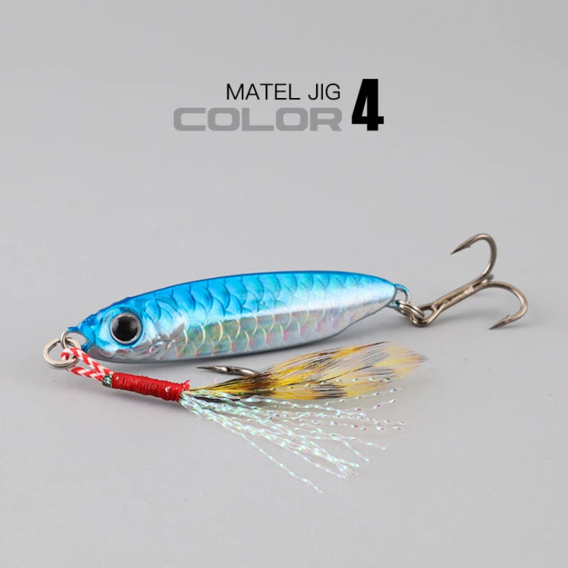 1 Pc Metal Artificial Bait Jig 7g 10g 15g 20g 25g 30g Shore Casting Jigging lure Shore Casting Saltwater Fishing lure Bit